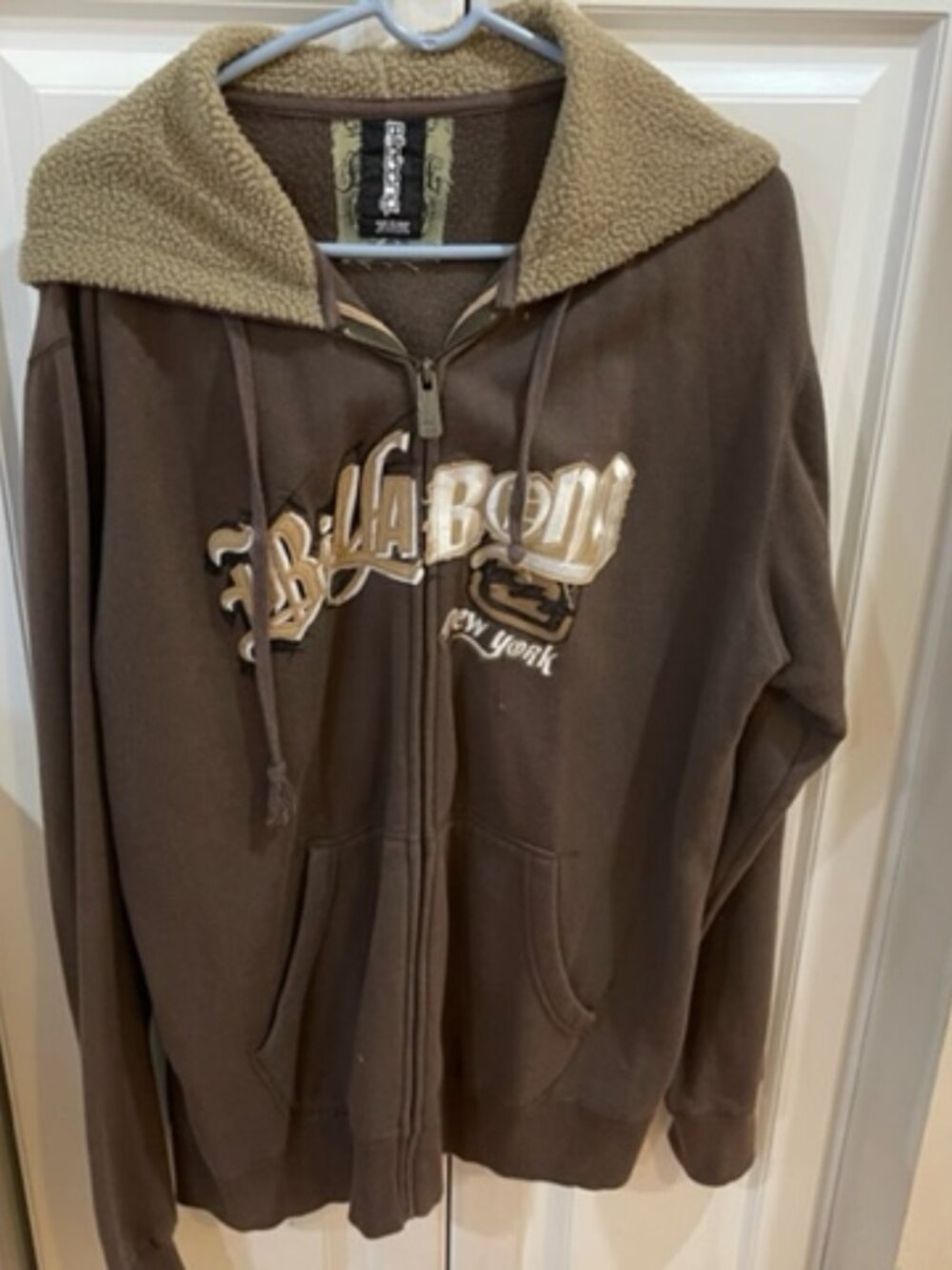 Vintage Y2K Billabong Brown Zip-up Hoodie Featuring - L